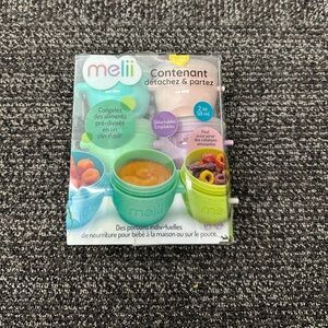 New Melii Snap & Go Pods 2 Oz/ Baby Food Freezer Storage Containers Stackable